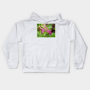 purple trillium #4 Kids Hoodie